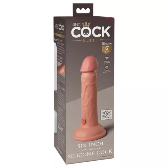 King Cock Elite 6 - Realistic Suction Cup Dildo (6") - Natural"