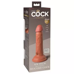   King Cock Elite 6 - Suction Cup Realistic Dildo (6) - Dark"