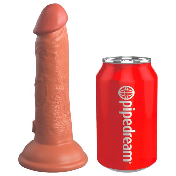 King Cock Elite 6 - Suction Cup Realistic Dildo (15cm) - Dark Tone