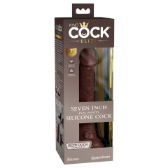 King Cock Elite 7- clamp-on, lifelike dildo (18cm) - brown