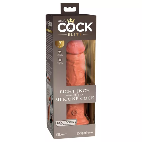 King Cock Elite 8 - Suction Cup Dildo (8) - Dark Natural"