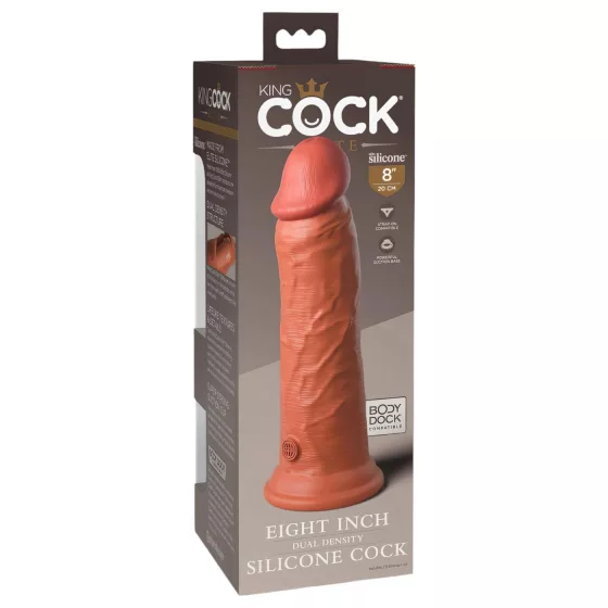 King Cock Elite 8 - Suction Cup Dildo (8) - Dark Natural"