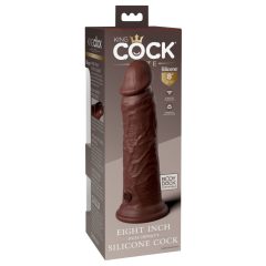 King Cock Elite 8 - clamp-on, lifelike dildo (20cm) - brown