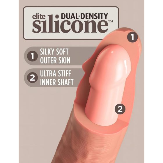 King Cock Elite 9 - Lifelike 9 Suction Cup Dildo - Natural"