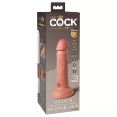 King Cock Elite 6 - Suction Cup Vibrator (6in) - Natural