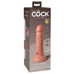  King Cock Elite 6 - clamp-on, lifelike dildo (15cm) - dark natural