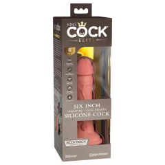   King Cock Elite 6 - Realistic Vibrator 6 (Dark Natural)"