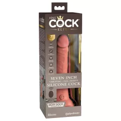   King Cock Elite 7 - Suction Cup, Wireless Vibrator 7'' - Natural