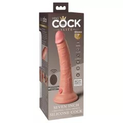   King Cock Elite 7 - Suction Cup, Wireless Vibrator 7'' - Natural
