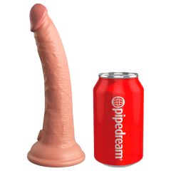   King Cock Elite 7 - 18cm Natural Suction Cup Vibrator with Remote Control