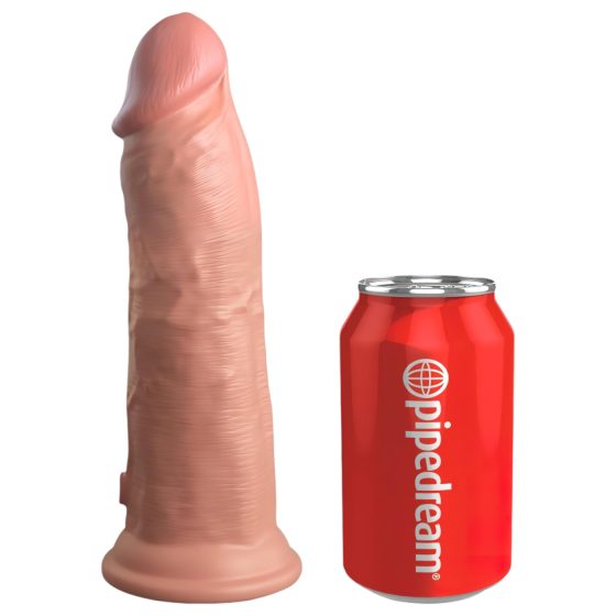 King Cock Elite 8 - Suction Cup Vibrator (20cm) - Natural