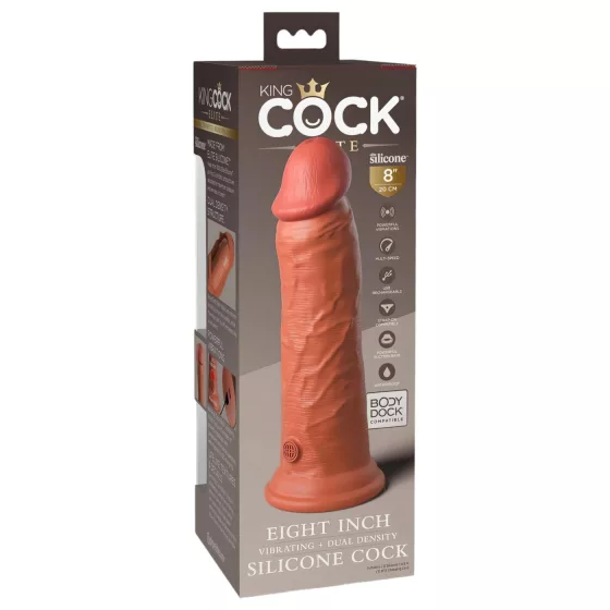 King Cock Elite 8 - Realistic 8 Vibrator (Dark Skin Tone)"
