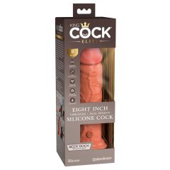   King Cock Elite 8 - clamp-on, lifelike vibrator (20cm) - dark natural