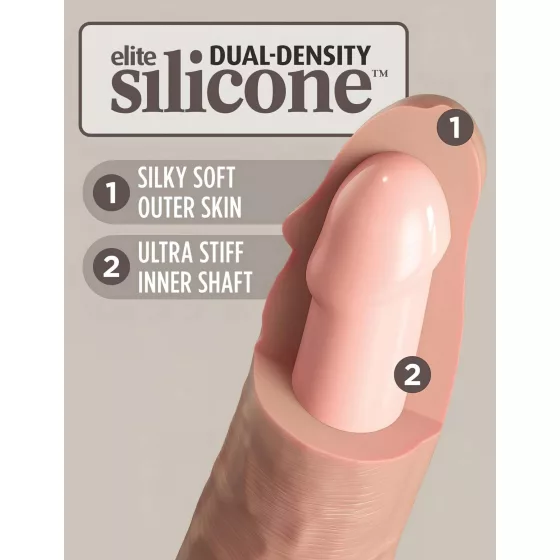 King Cock Elite 9 - Suction Cup Vibrator 9 - Natural"