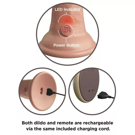 King Cock Elite 9 - Suction Cup Vibrator 9 - Natural"