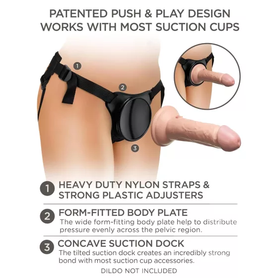 King Cock Elite Beginner's Strap-On Harness (Black)