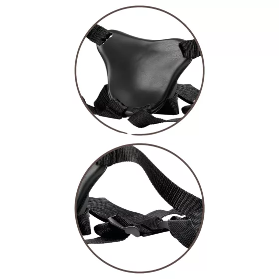 King Cock Elite Comfy - Strap-On Dildo with Harness (Dark Natural)