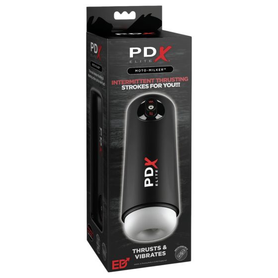 PDX Elite Moto Milker - Pulsing Vibrating Masturbator (Black)