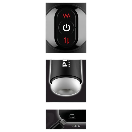 PDX Elite Moto Milker - Pulsing Vibrating Masturbator (Black)