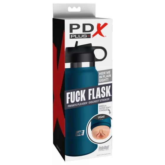 Private Pleaser Flask - Sensual Cup (Blue-Natural)