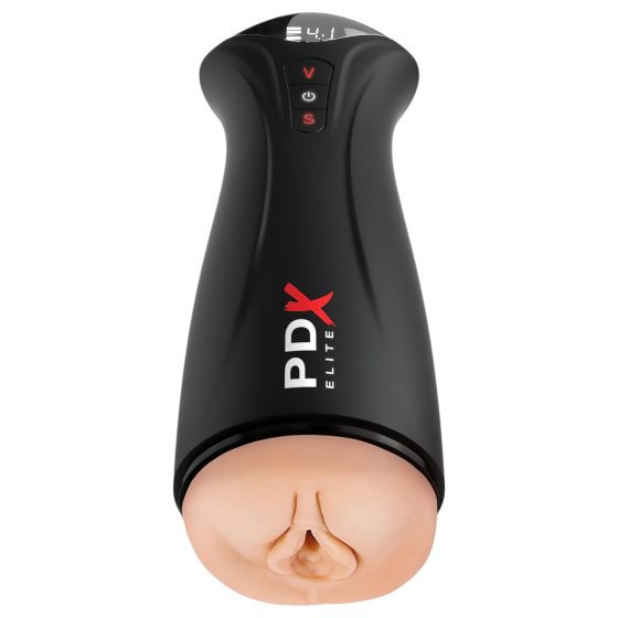 PDX Elite - suction, vibrating masturbator (black) 