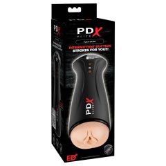 PDX Elite - suction, vibrating masturbator (black) 