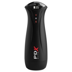 PDX Elite - suction, vibrating masturbator (black) 