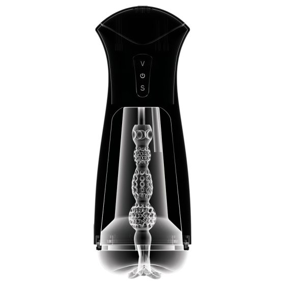PDX Elite - suction, vibrating masturbator (black) 