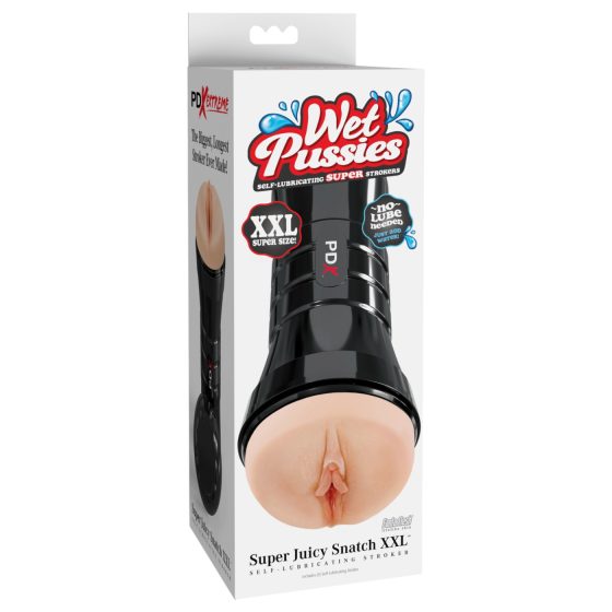 PDX Extreme Wet Pussy - lifelike vagina masturbator - XXL (black)
