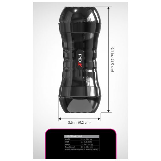 PDX Extreme Wet Pussy - lifelike vagina masturbator - XXL (black)