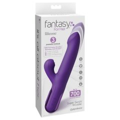   Fantasy For Her - 2in1 thrusting vibrator and clitoral stimulator (purple) 