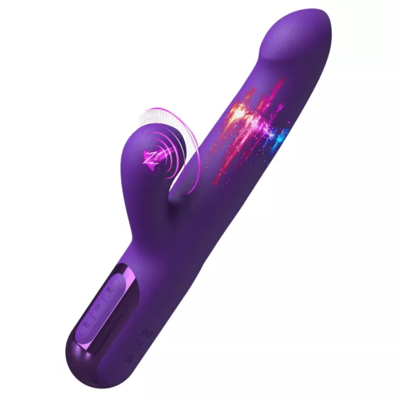 Fantasy For Her - 2-in-1 thrusting vibrator and clitoral stimulator (purple)