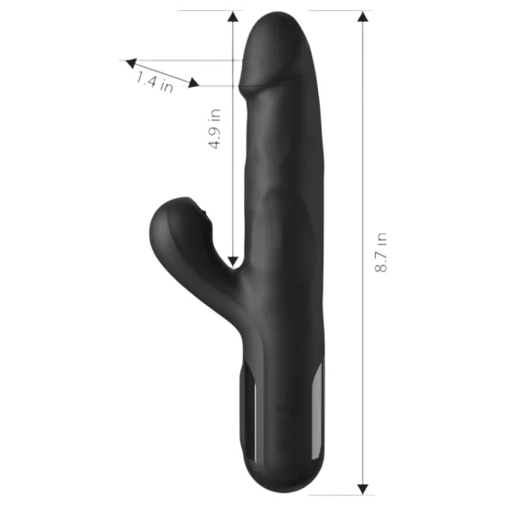 Fetish - Triple-Motor Thrusting Vibrator (Black)