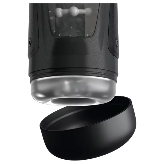 PDX Elite Moto-Bator Pro - Beaded, Heated Pulsating Masturbator (Black)