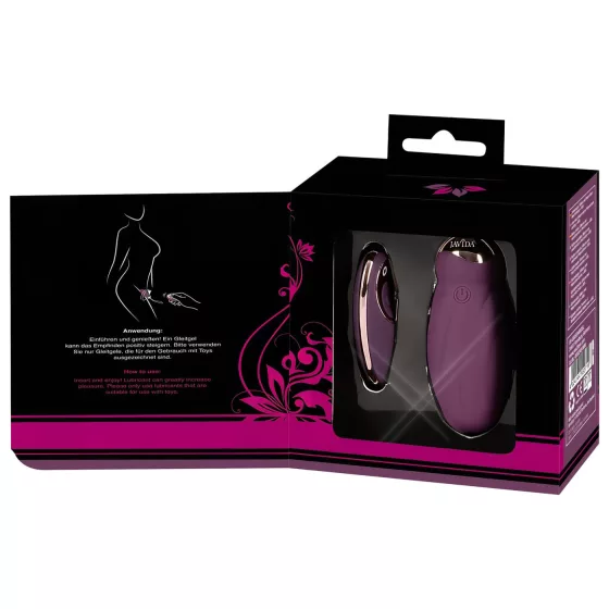 Javida - wearable radio-controlled rotating beaded love egg (purple)