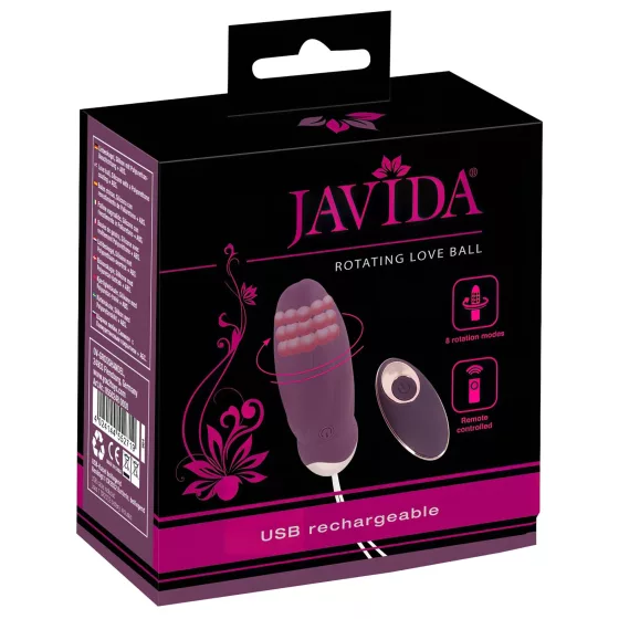 Javida - wearable radio-controlled rotating beaded love egg (purple)