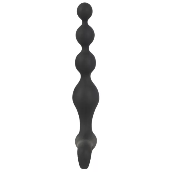 Black Velvets - vibrating anal bead chain (black)