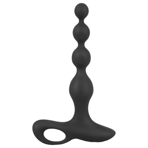 Black Velvets - vibrating anal bead chain (black)