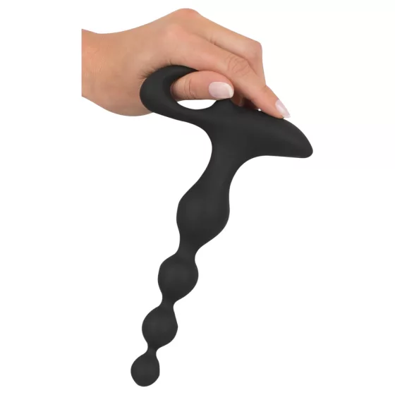 Black Velvets - vibrating anal bead chain (black)