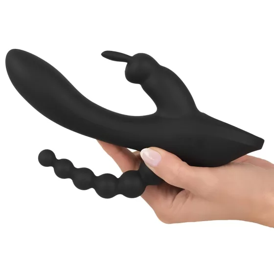 SMILE Triple - Rechargeable, Waterproof 3-Pronged Vibrator (Black)