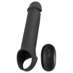   Rebel - Wireless Vibrating Penis Sleeve with Radio Function (Black)