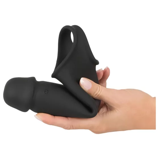 Rebel - Wireless Vibrating Penis Sleeve with Radio Function (Black)