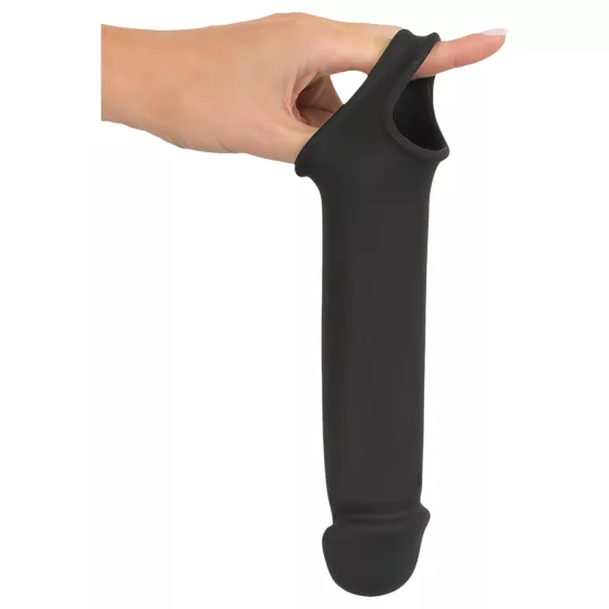 Rebel - Wireless Vibrating Penis Sleeve with Radio Function (Black)