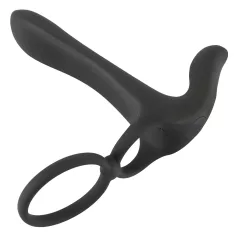   Black Velvets - Rechargeable 2‑in‑1 Vibrator and Cock Ring (Black)