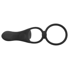   Black Velvets - Rechargeable 2‑in‑1 Vibrator and Cock Ring (Black)
