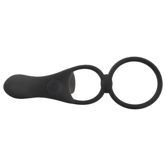 Black Velvets - Rechargeable 2‑in‑1 Vibrator and Cock Ring (Black)