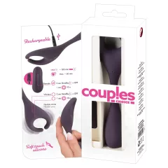   Couples Choice - Rechargeable Dual Motor Vibrator with Radio (Purple)