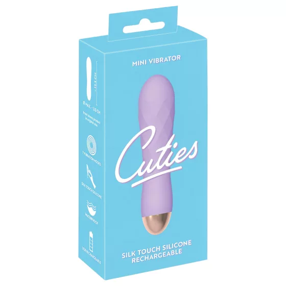 Cuties Mini - Cordless Waterproof Textured Vibrator (Purple)