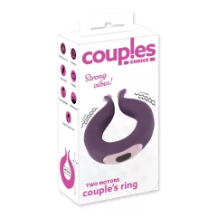   Couples Choice - Rechargeable Dual-Motor Vibrating Ring (Purple)