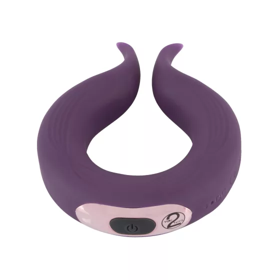 Couples Choice - Rechargeable Dual-Motor Vibrating Ring (Purple)